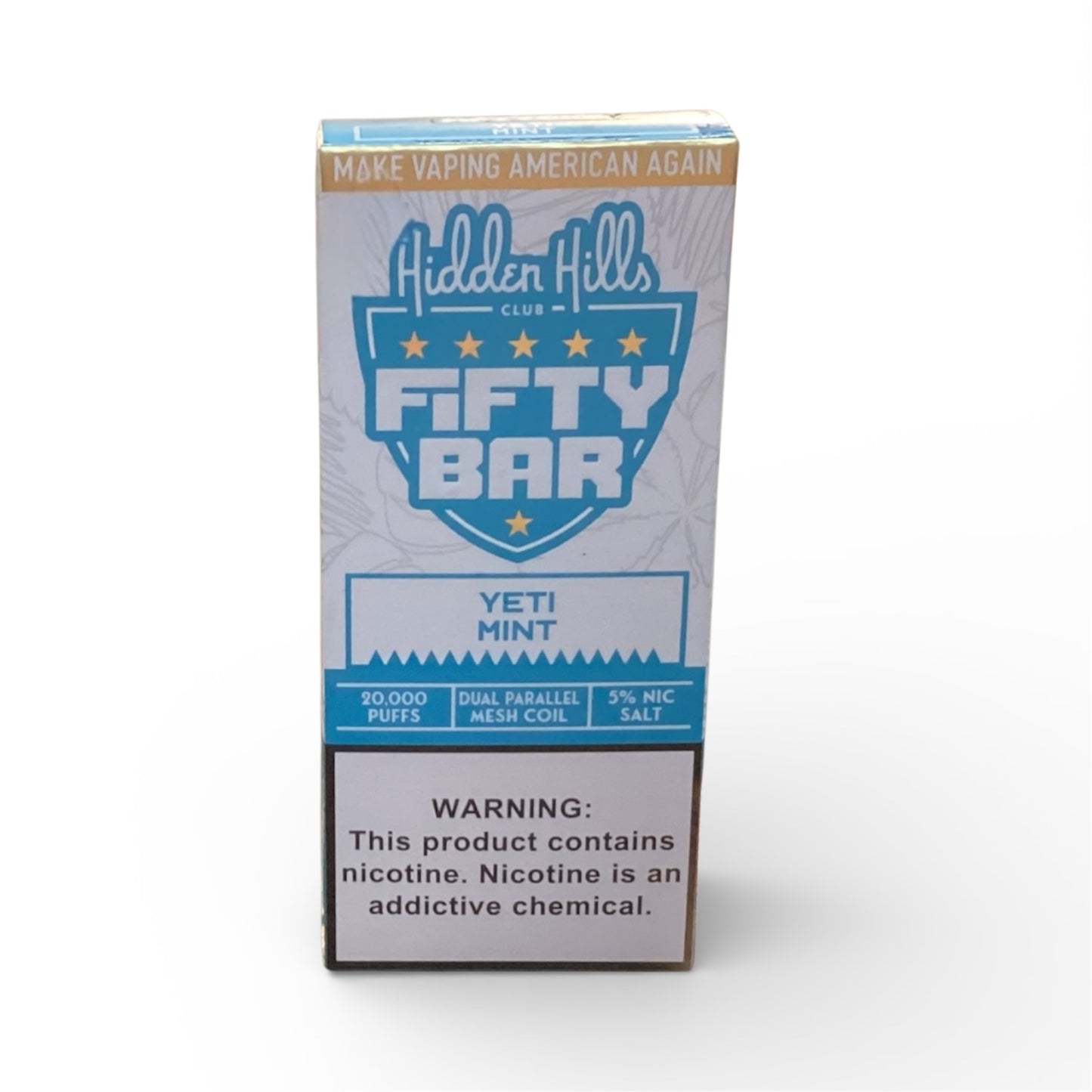 Hidden Hills Club Fifty Bar – Yeti Mint (20,000 Puffs)